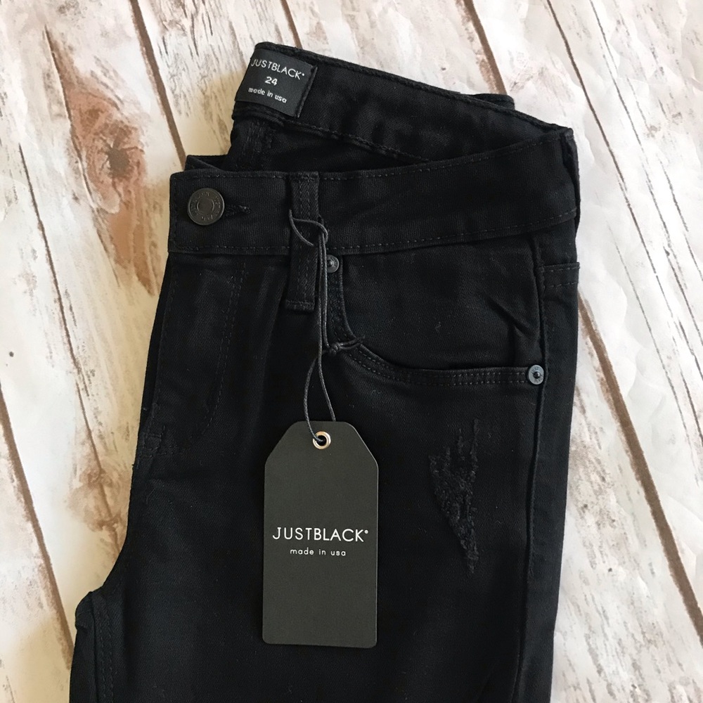 🧡last pair❗️ Just Black Skinny Distressed Jeans - Picture 4 of 13